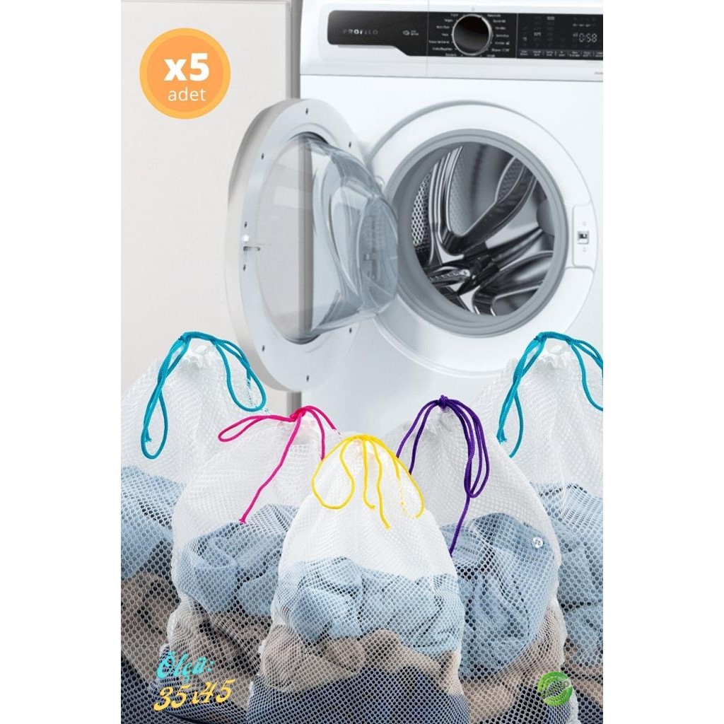 Easyso Çamaşır Yıkama Filesi 5 Adet 35X45CM Çorap Çamaşır Perde Yıkama Filesi - Renkli Perde Fiyatı