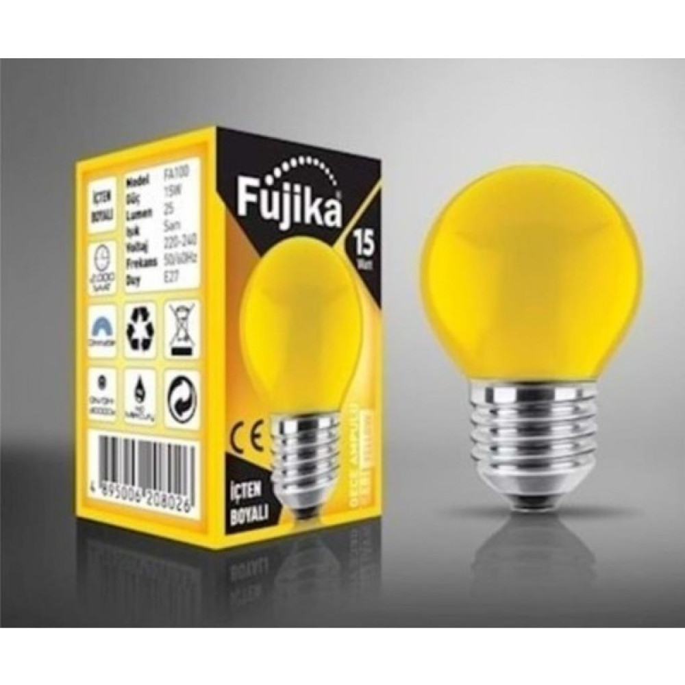 Easyso Fujika 15 Watt Renkli Gece Lambası Ampulü Sarı Renk - 10 - 20 W Tasarruflu Ampul Fiyatı