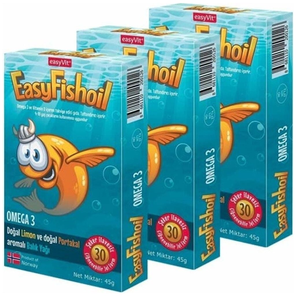 Easyvit EasyFishoil Omega 3 Balık Yağı 30 Jel Tablet X 3 Adet - 1 Diğer Fiyatı