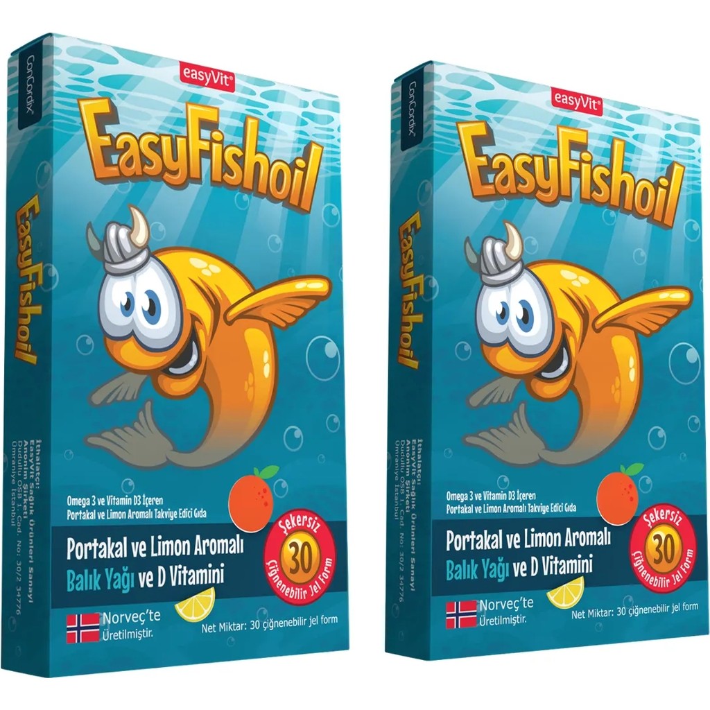 Easyvi̇t Easyfishoil Omega 3 Çiğnenebilir 30 Jel Tablet 2'li Set Diğer Fiyatı