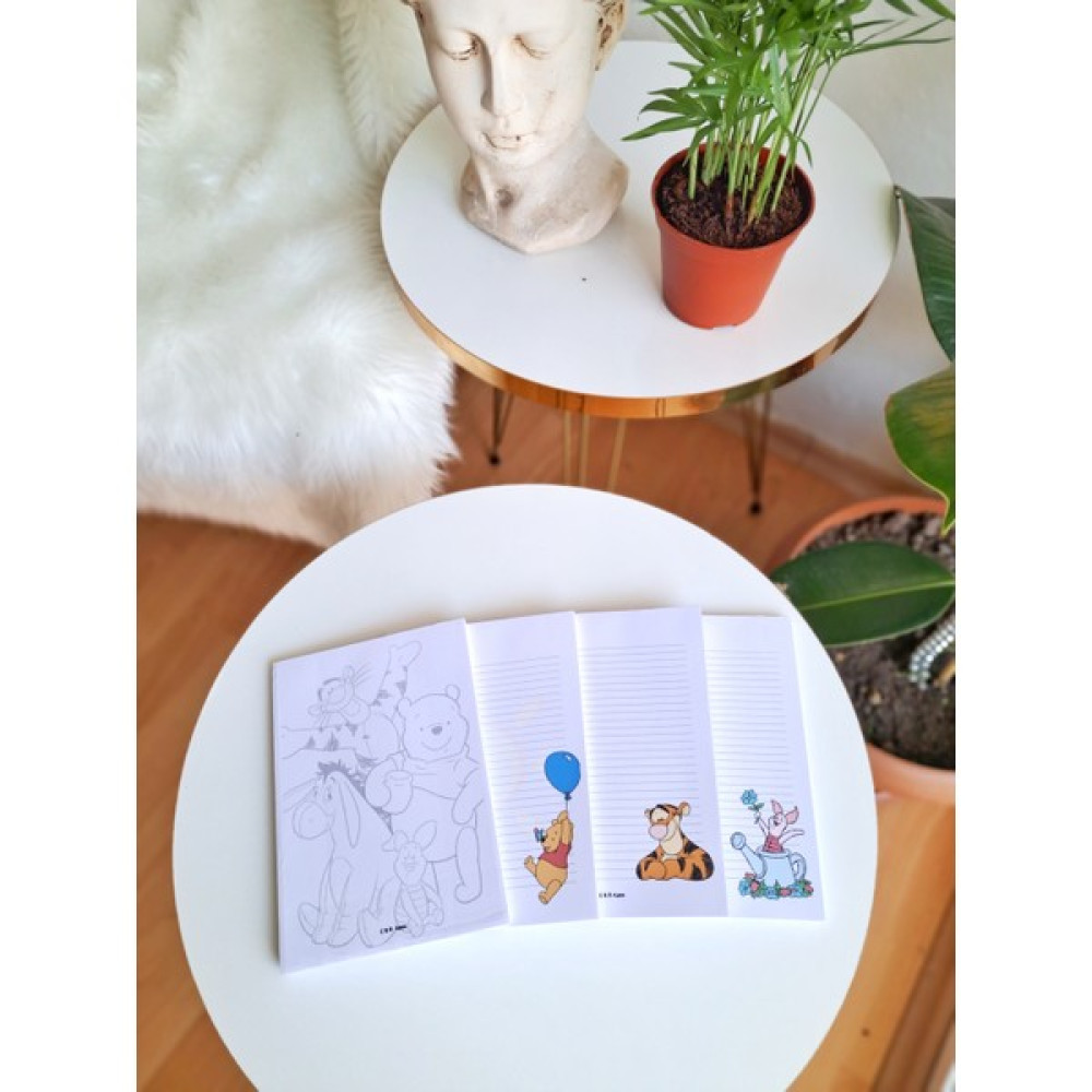 E&B Ajans 4 Adet 50 Yaprak A6- Winnie The Pooh Notepad Seti-Not Defter-Set 16 Not Defteri & Bloknot Fiyatı