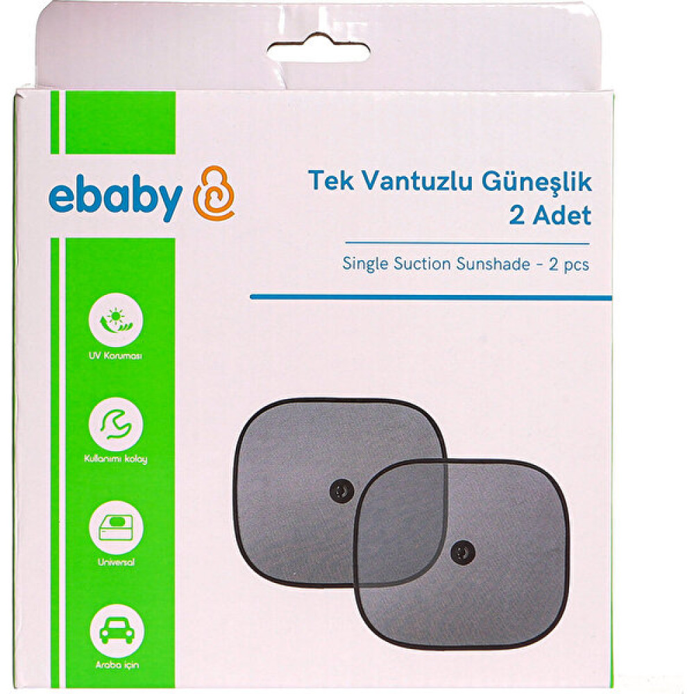 Eba Ebaby Tek Vantuzlu Güneşlik 2 Parça - Renkli Bebek İzleme Aynası Fiyatı
