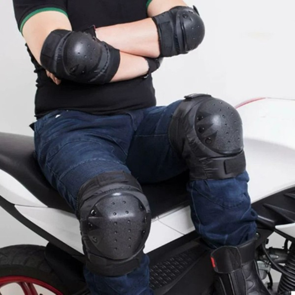 Ebakbak Motosiklet Dizlik Dirseklik Set Bantla Sıkma Özellikli Motor Dizlik Dirseklik Takımı Motorsiklet Sürücü Koruyucu Aksesuarlar Fiyatı