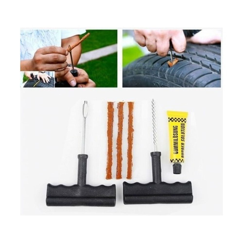 Ebakbak Motosiklet Lastik Tamir Seti Deluxe Tire Plug Kiti Motor Bisiklet Oto Fitil ile Patlak Tamiri Lastikler Fiyatı