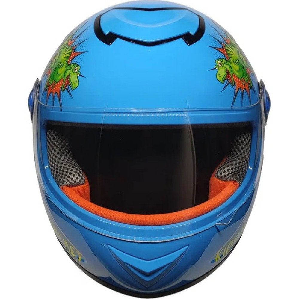 Ebakbak Motosiklet ve Bisiklet Çocuk Kaskı Full Face Pp Material Abs Çocuk Kask Dino Mavi Motorsiklet Kaskları Fiyatı