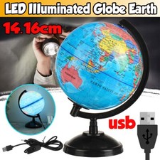 Rotating LED Night Light World Earth Globe Map Students Kids Geography Education Map & Globe price