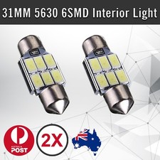 2pc  31mm 6SMD Festoon 5630 LED Car Interior Dome Map Light Bulb Globe Canbus OZ Map & Globe price