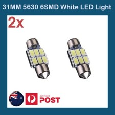 2 x 31mm 6SMD 5630 LED Festoon Car Interior Dome Map Light Bulb Globe Canbus OZ Map & Globe price