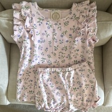 The Beaufort Bonnet Company Girls 2pc Floral Ruffle Pima Shorts Set Girls' Clothing Set price