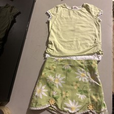 Gymboree Girls 2Pc Daisy Skort & Top Set Sz 6/7  EUC 100% Cotton Girls' Clothing Set price