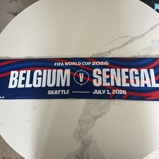 FIFA World Cup 2026 Belgium vs Senegal Scarf Match Day Seattle 7/1/26 New NWT Unisex Scarf price