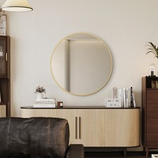Modern Rose Gold Round Mirror 60cm x 60cm Wall Mounted Framed Minimalist Décor Framed Mirror price