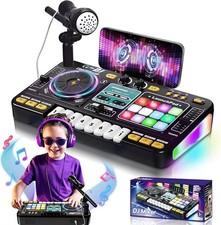 Kids DJ Music Mixer Table Board Set Toy with Microphone, Lights – Interactive M DJ Set price
