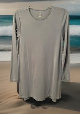 J. Jill Size Large Baby Blue 100% Pima Cotton Casual/Loungewear Pullover Top Baby Blouse price