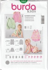 Burda Sewing Pattern 9462 Baby's Jumpsuit Panties and Dress Sz 1mth to 12mth Baby Panties price