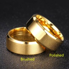 Titanium Stainless Steel 8mm Brushed Finish Men Women Wedding Band Comfort Ring Pearl Ring price