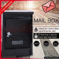 Mailbox Wall Mount Post Letterbox Letter Mail Box Junk Mail Lockable AU Letterbox price