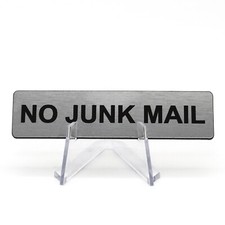 No Junk Mail Door Sign Engraved Plaque Letterbox Sign Self Adhesive Tape Letterbox price