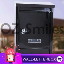 Mailbox Wall Mount Post Letterbox Letter Mail Box Junk Mail Lockable AU Letterbox price