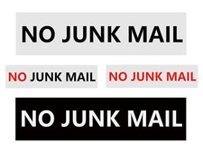NO Junk Mail Sign Self Adhesive Plaque Decal On Letterbox Mailbox A1 Letterbox price