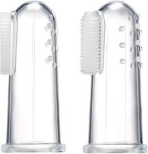 2 Pcs Silicone Baby Finger Toothbrush Soft Gum Massage Teether Brush Teething Baby Gum Brush price