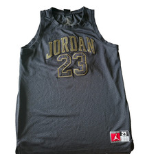 Nike Michael Jordan #23 Embroidered Black & Gold Youth Boys Jersey Large Boys' Jersey price