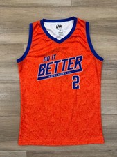 SAVS Brand Boys Basketball Jersey XL YOUTH Orange Floral Skulls Beach Outdoor Boys' Jersey price