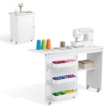 Artiss Folding Sewing Table Sewing Machine Desk Multi-functional Rolling Work Multi Work Desk price