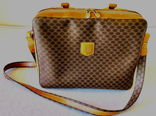 CELINE MONOGRAM BUSINESS HANDBAG LAPTOP BRIEFCASE BROWN MACADAM TOP HANDLE 10X13 Women's Briefcase price