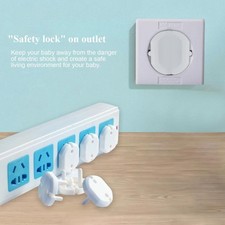 White Safe Lock Cover Plastic Plug Protection  Baby Child  Safety Outlet Safety Lock price