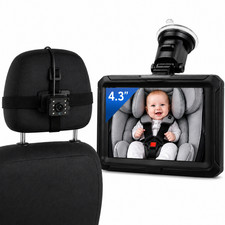 Baby Car Mirror Monitor 4.3" IPS Night Vision Rear Seat Infant  Safety Wide View Baby Monitoring Mirror price