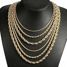 Chain Link Curb Necklace Men Women Stainless Steel Silver Gold Gold Necklace price