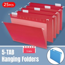 25x Foolscap Suspension Files Hanging Folders Tabs Filing Cabinet Office Storage Metal Filing Cabinet price