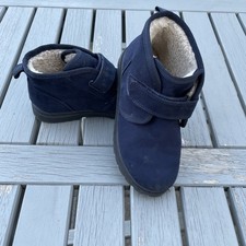 Cat & Jack Toddler Boys Magnus Sherpa Lined Ankle Bootie Navy Blue Size 12 Boys' Booties price