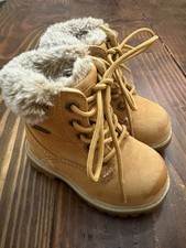 Lugz Empire Hi Faux-Fur Collar Lace Up Tan Brown Boots Boys Girls Toddler Size 6 Boys' Booties price