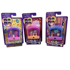 Polly Pocket Lot Of 3 Compact Stack-able Rooms Stacking Dolls Accessories Mattel Youth Room Set price