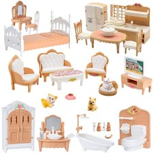 36Pcs Dollhouse Furniture Set,Miniature 1:12 Scale Dolls House Accessories with Youth Room Set price