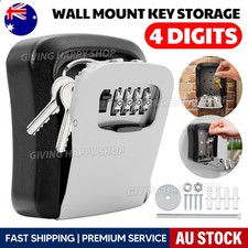 Wall Mounted Combination Lock Key Safe Storage Box Security Home Outdoor Grey OZ Key Box price