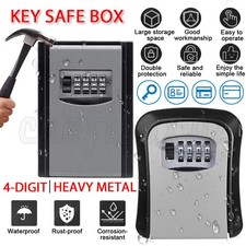 4 Digit Outdoor High Security Wall Mounted Key Safe Box Code Secure Lock Storage Key Box price
