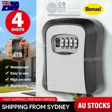 Wall Mounted Combination Lock Key Safe Storage Box Security Home Outdoor Grey OZ Key Box price