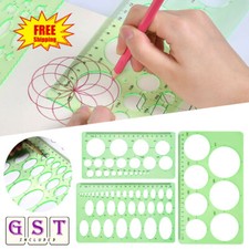 3PCS Circle Template Plastic Circle & Oval Measuring Drawing Rulers Set Measuring-Drawing Set price