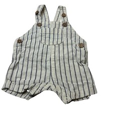 Boys size 0000, Anko, striped linen / cotton overalls / shortalls, EUC Baby Overalls price