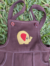 Vintage Elephant baby overalls.  Handmade.  GUC.   Mission brown. size aprox 18m Baby Overalls price