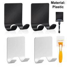 1/2/4PCS Adhesive Razor Holder Wall Mounted Bathroom for Shower Hook Rack Shaver Bathroom / Shower Cabin Sticker price