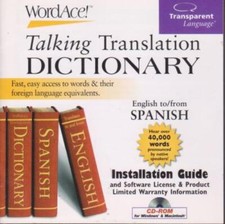 WordAce! Talking Translation Dictionary: Spanish PC CD translate from english Dictionaries & Translation Software price