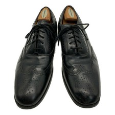 Clarks Wingtip Leather Shoes Black (Men's UK9) Used Clothing KA1342 Men's Leather Clothing price