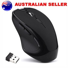 Wireless Mouse 2400DPI 2.4GHz USB Receiver 6 Buttons Optical Black PC Laptop AU Gaming Mouse price