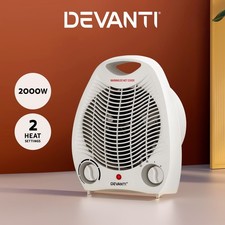 Devanti Electric Fan Heater Portable Room Office Heaters Hot Cool Wind 2000W Heaters price