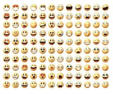 120x Mini Faces Sticker Bundle Cute Cartoon Expressions Small Vinyl Decals Pack Baby Room Wardrobe price