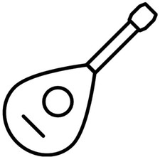 Mandolin Vinyl Decal Sticker Baby Room Wardrobe price